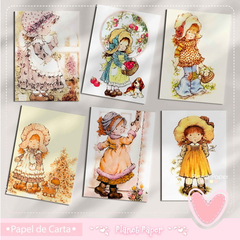 Papéis de Carta Sarah Kay (06 Papéis Diferenciados)
