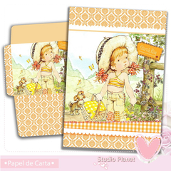 Papéis de Carta Sarah Kay (04 Papéis e 02 Envelopes)