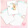 Papéis de Carta Passarinho Floral (4 modelos)