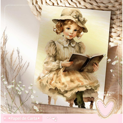 Papel de carta Menininha (04 modelos iguais)