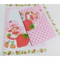 Papel de carta Moranguinho (4 Papéis e 2 Envelopes)