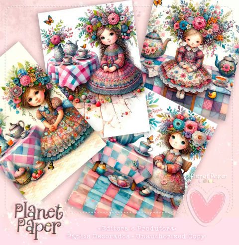 Papéis de Carta Menininhas (4 Modelos)