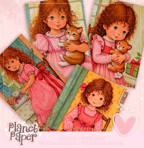 Papéis de Carta Menininhas (4 Modelos) Coleção Doce Nostalgia - comprar online