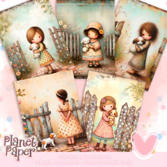 Papéis de Carta Menininhas e Pets (10 Modelos) na internet