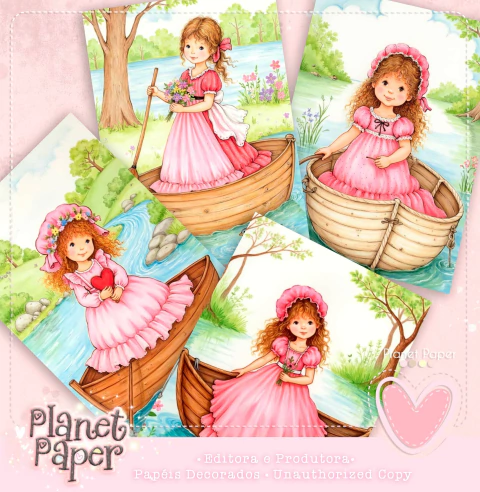 Papéis de Carta Menininhas (4 Modelos) Coleção Doce Nostalgia - comprar online