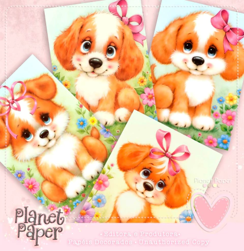 Papéis de Carta Cachorrinhos (4 Modelos) - comprar online