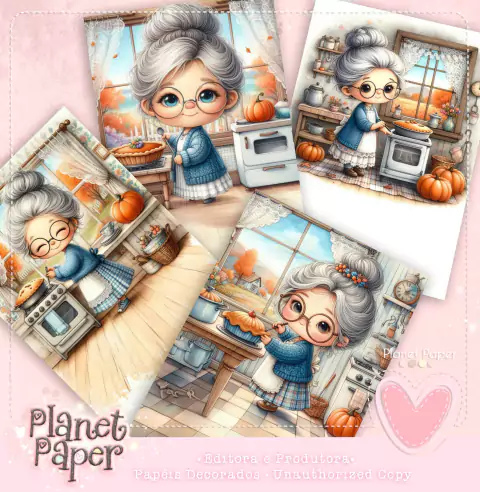 Papéis de Carta da Vovó (4 Modelos)