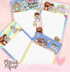 Papéis de Carta Natal Cristão (4 Modelos)