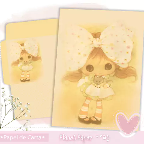 Papel de Carta Barbi (4 Modelos Iguais e 2 Envelopes)