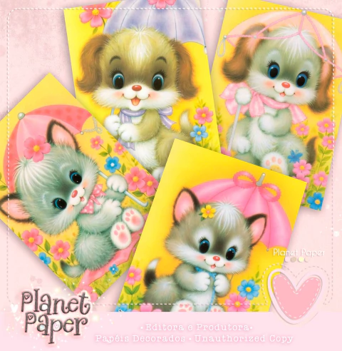 Papéis de Carta Bichinhos (4 Modelos) Fofys - comprar online