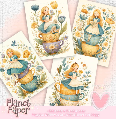 Papéis de Carta Alice (4 Modelos) - comprar online