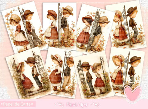 Papéis de Carta Namoradinhos (8 Modelos) Saudade Ilustrada - comprar online
