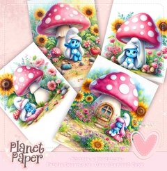 Papéis de Carta Smurfette (4 Modelos)