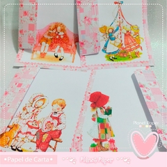Papéis de Carta Holly Hobbie (4 Papéis e 4 Envelopes)