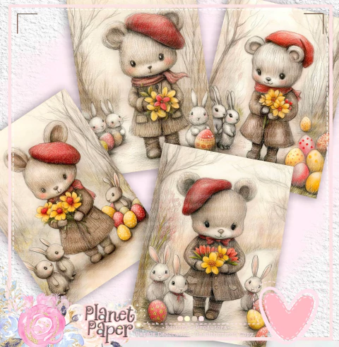 Papéis de Carta Ursinhas (4 Modelos) - comprar online