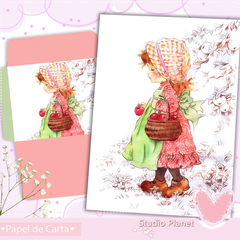 Papel de Carta Sarah Kay (04 Papéis e 02 Envelopes)