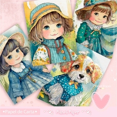 Papéis de Carta Menina e Pet (12 Modelos) na internet