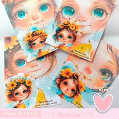 Papéis de Carta Menina Mel (Capa e 4 modelos de papéis)