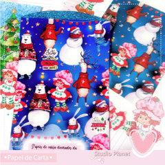 Bloco de Papel de carta Moranguinho (Strawberry Christmas) - ♡ Editora Planet Paper ♡