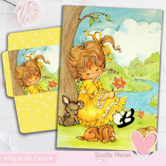 Papéis de Carta Suzy Angel (04 Papéis e 02 Envelopes)