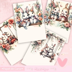 Papéis de Carta Coelhinhos (4 Modelos)