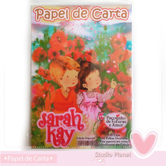 Papel de Carta Sarah Kay (Capinha e 03 Papéis)