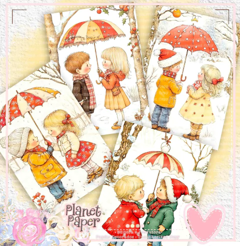 Papéis de Carta Menino e Menina (Coleção Saudade Ilustrada) 4 Modelos - comprar online