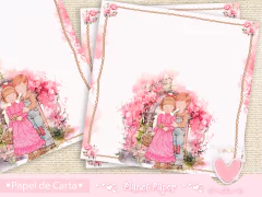 Papéis de Carta com Envelope Sarah Kay (Modelo Quadrado 17cm) 5 Papéis e 2 Envelopes na internet