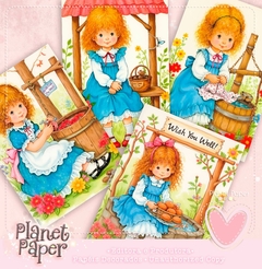 Papéis de Carta Menininhas (4 Modelos - Coleção Doce Nostalgia) - comprar online
