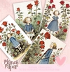 Papéis de Carta Vintage Floral Menina (4 modelos)