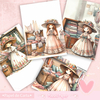 Papéis de Carta Menininhas Vintage (4 Modelos)