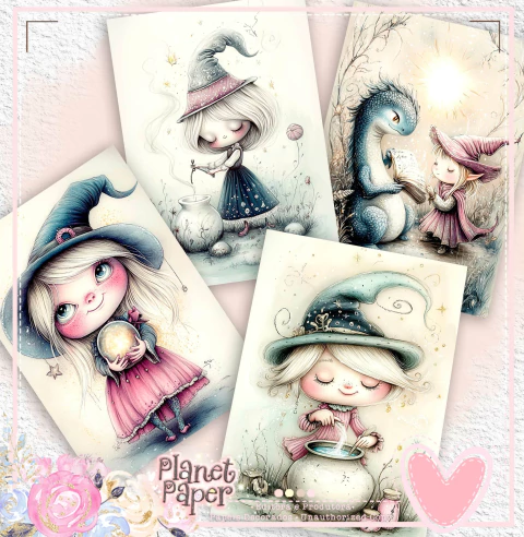 Papéis de Carta Bruxinhas (4 Modelos) - comprar online