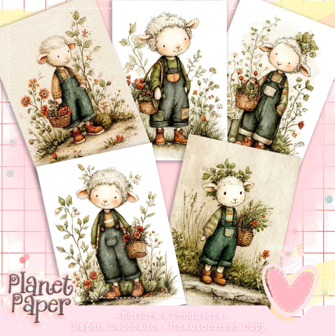 Papéis de Carta Ovelhinhas (5 Modelos) - comprar online