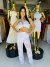 CONJUNTO CALÇA E CROPPED TELA