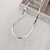 Choker feminina fita laminada prata 925