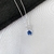 Colar feminino filho menino zircônia azul prata 925