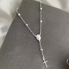 Pulseira de prata terço na internet