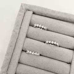 Anel aliança mini folhas - comprar online
