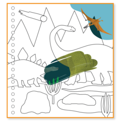 Libreta Reutilizable Multi actividades, Dinosaurios - COCONINI