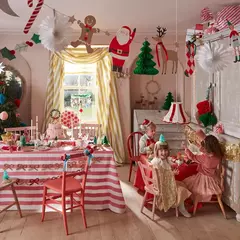 Guirnalda de personajes navideños en internet