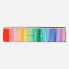 Mini Velas Retorcidas Arcoiris