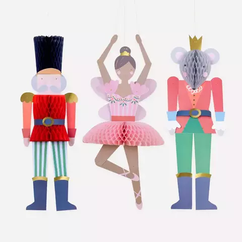 Adornos gigantes colgantes del ballet El cascanueces (x3) - comprar en línea