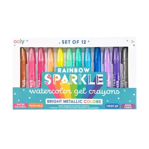 Crayones de gel de acuarela metálicos Rainbow Sparkle