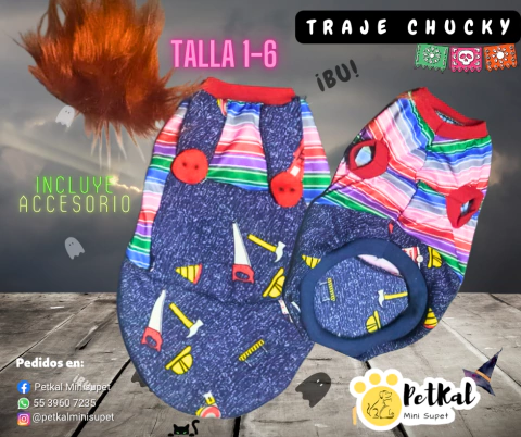 Corrida 6pzs traje CHUCKY - comprar en línea