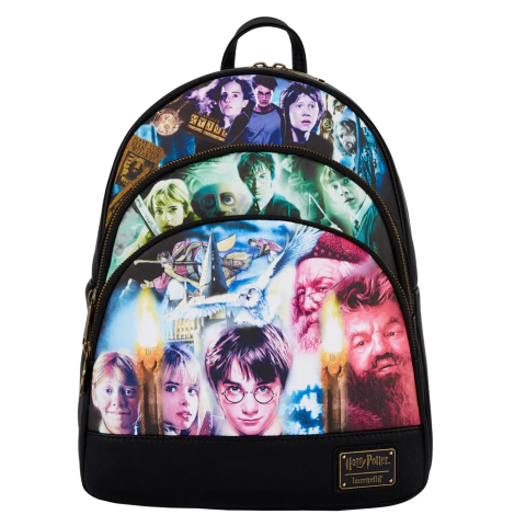 Loungefly - Mini Mochila Harry Potter Trilogy Triple Pocket