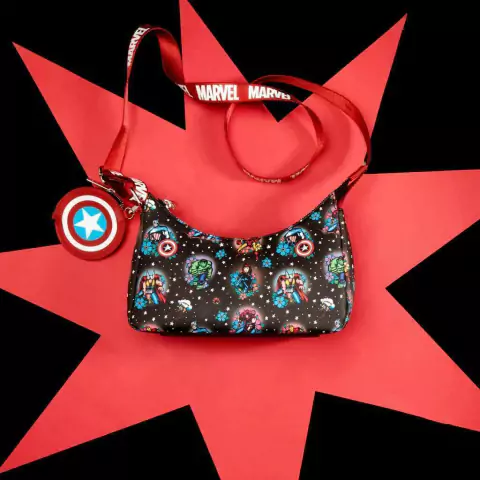 Loungefly - Crossbody Avengers Floral Tattoo