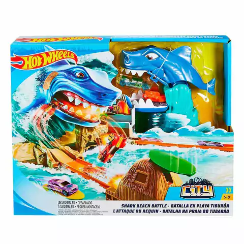 Hot Wheels City Batalla En Playa Tiburón