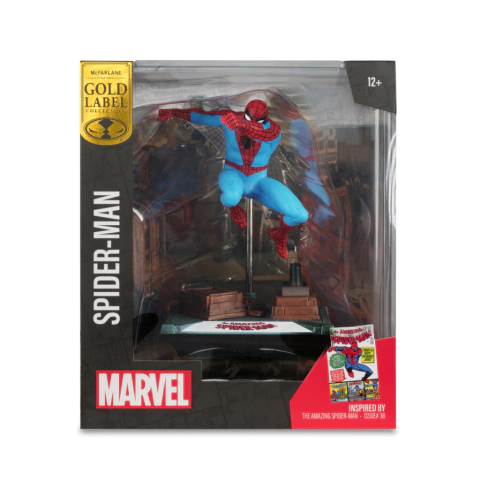 Marvel - Spider-Man (The Amazing Spider-Man #38) 1:10th Scale Posed Figure w/Scene Gold Label - comprar en línea