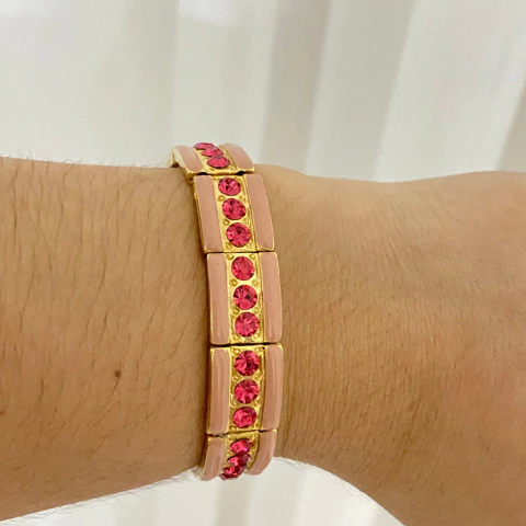 Pulseira Resinada com Strass