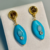 Brinco Alana turquesa quartzo - comprar online